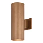 Vaxcel Chiasso 14.25" Outdoor Wall Light, Warm Brass/clear Cover - T0588. Fixed Price $114.99.