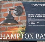 Hampton Bay Black Outdoor 1005027913 Wall Lantern Sconce Light Fixture New. Fixed Price $38.99.