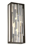 Kovacs Bars 17" Tall Outdoor Led Wall Sconce Bronze With Silver Pocket Lantern. Fixed Price $399.99.