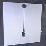 Vaxcel Beloit 1 Light 9" Mini Pendant, Matte Black/clear Seeded - P0357. Fixed Price $65.00.