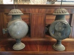 Real 19TH Cent. Coach Carriage Candle Powered Lanterns J V Waldron & Bro Boston. Fixed Price $249.00.