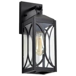 Nuvo Lighting Oaklyn 5" Wall Lantern, Black/clear Glass 60-8121. Fixed Price $129.99.