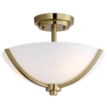 Maxim Deven Light Semi-flush Mount, Brass/satin White 20031SWSBR. Fixed Price $114.00.