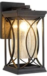 Modern Outdoor Wall Light Exterior Fixtures, Black Aluminum With Design. Fixed Price $62.99.