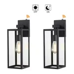 Hukoko 1-LIGHT 17.25" Matte Black Outdoor Wall Lantern Sconce 2-SET Of 1-PACK. Fixed Price $104.24.
