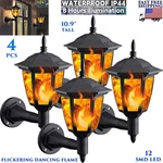 4 Pack Solar Wall Lantern Flickering Flame Led Lights Outdoor Sconce Waterproof. Fixed Price $59.90.
