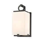 Z-lite Sana 1 Light Outdoor Wall Sconce, Black/white Opal 593S-BK. Fixed Price $94.99.