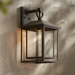 Califa Mission Outdoor Wall Light Fixture Bronze 18" Textured Glass For Exterior. Fixed Price $274.99.