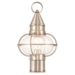 Livex Newburyport 15" Light Outdoor Post Top Lantern, Nickel/clear 26902-91. Fixed Price $349.96.