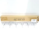 Wall Mounted Rack No Drilling YM-6830 Transparent Silver Hooks. Fixed Price $17.96.