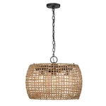 Golden Lighting Piper Outdoor Pendant, Black/maple 1067-O3PNB-MAW. Fixed Price $389.99.
