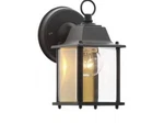 Home Decorators Black Outdoor Coach Wall Lantern Wet Locations Clear Glass. Fixed Price $18.50.