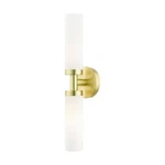 Lighting Aero Steel 2 Wall Sconce For Home Decor 1 Satin Brass Finish. Fixed Price $104.99.