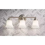 Hampton Bay Ashhurst 3-LIGHT Brushed Nickel Traditional Bathroom Vanity. Fixed Price $38.18.