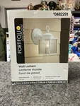 Portfolio White Outdoor Wall Lantern #0482291 - New In Open Box. Fixed Price $24.99.