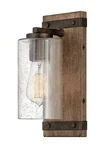 Hinkley Sawyer 5940SQ Single Light Vanity Bath Fixture, Rustic Wall Sco.... Fixed Price $324.14.