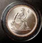 Vintage Seated Liberty 1 Troy Oz Pure .999 Fine Silver Round Wreath Capsule. Fixed Price $139.99.