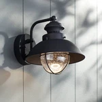 Fordham Rustic Outdoor Barn Light Fixture Led Black 8" Seedy Glass Exterior. Fixed Price $69.99.