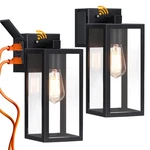 Outdoor Lights With Gfci Outlet, Dusk To Dawn Wall Lantern Porch Fixtur.... Fixed Price $70.87.