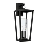 Capital Lighting Elliott Outdoor Wall Lantern, Black/clear - 948131BK. Fixed Price $100.69.