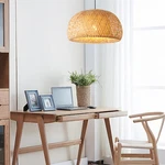 Vintage Bamboo Wicker Rattan Lantern Pendant Light Fixture Hanging Ceiling Lamp. Fixed Price $45.64.