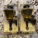 Lot Of 2 Nos Prime Outdoor Coach Lanterns-black With Brass Accents M#51603-5. Fixed Price $109.99.