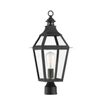 Savoy House Jackson 1LT Outdoor Post Lantern, Black/gold Highlights 5-724-153. Fixed Price $436.00.