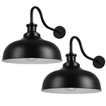 Outdoor Gooseneck Barn LIGHT,16 Inch Dome Wall Sconce Farmhouse Exter.... Fixed Price $211.75.