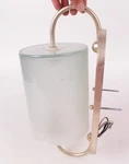 Pottery Barn Addington Wall Sconce, Silver Leaf *shade W/crack, Still Functions. Fixed Price $59.95.