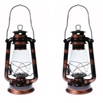 Q=2 Kerosene Oil Lantern - Emergency Hanging Camping Light Brass Large Size. Fixed Price $36.95.