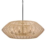 Hinkley Lighting 10386 Luca 42"W Outdoor Pendant - Black / Camel. Fixed Price $1699.00.