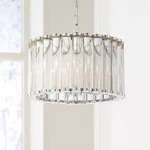 Elliot 15 1/4" Wide Polished Nickel And Glass Ceiling Light. Fixed Price $918.40.