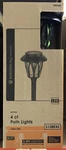 Portfolio, 4 Ct - Black Solar Integrated Led Path Light Set. Fixed Price $24.95.