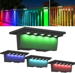 T-sun 4PACK Solar Fence Lights Outdoor Waterproof Rgb Color Changing Step. Fixed Price $35.99.