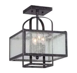 Minka Lavery 4876-283 Camden Square Light Semi Flush Aged Charcoal. Fixed Price $219.00.