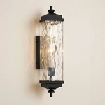 John Timberland Valentino 22" Black Water Glass Outdoor Wall Light. Fixed Price $219.99.
