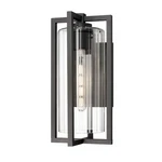 Z-lite Aura 17" Outdoor Wall Light, Black/clear Ribbed 5013M-BK. Fixed Price $240.00.