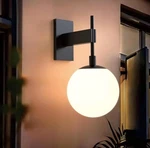 Hyunbae Outdoor Wall Sconce 18.9 Globe Exterior Light Fixture E26 Black Etl New. Fixed Price $49.00.