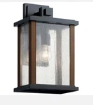 Marimount 17 In. 1-LIGHT Black Outdoor Sconce With Clear Glass By Kichler. Fixed Price $89.00.