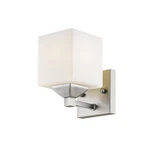 Z-lite 2104-1V Nickel Quube 1-LIGHT Bathroom Sconce With Matte Opal Glass Shade. Fixed Price $53.12.