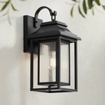 John Timberland Cecile 18 1/4" Black Seeded Glass Outdoor Lantern. Fixed Price $249.99.