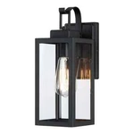 Hukoro Foothill 13.78 In. Matte Black Wall Lantern Sconce Clear Glass Shade. Fixed Price $10.99.