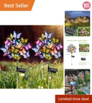 Elegant Multi-color Solar Butterfly Lights 2 Pack For Outdoor Garden Decor. Fixed Price $37.04.