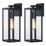 Modern Outdoor Wall Lantern, Weatherproof Exterior Porch Light, Matte Black L.... Fixed Price $109.69.
