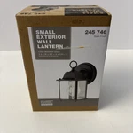 New Hampton Bay 8.5" Exterior Coach Sconce Wall Lantern, Beveled Glass & Black. Fixed Price $20.00.