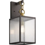 Kichler Lahden 21.75" Outdoor Wall Light, Seeded Glass, Zinc - 59007WZC. Fixed Price $264.99.