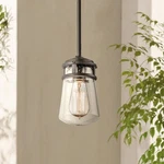 Kichler Lyndon 9 1/2" High Seedy Glass Outdoor Pendant. Fixed Price $139.99.