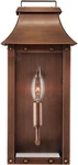 Vintage Solid Copper One Light Dimmable Wall Mounted Outdoor Wet Rated Lantern. Fixed Price $225.00.