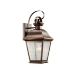 Kichler Mt Vernon Outdoor Wall 1LT 7.5X16.75", Olde Bronze, Clear Seed - 9708OZ. Fixed Price $359.99.