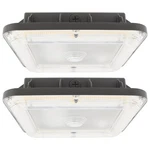 Luxrite Led Garage Canopy Light, 3CCT, 100W Up To 12000LM 120-277V Dimmable 2PK. Fixed Price $267.99.